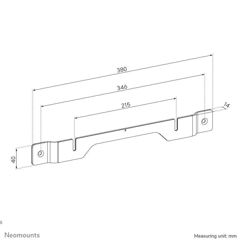 Neomounts WL30-724BL1 Muurbeugel voor Sonos Ray - eenvoudige installatie - zwart